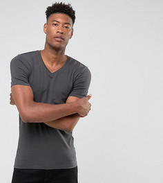 Обтягивающая футболка с V‑образным вырезом ASOS TALL - Черный