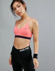 Розовый бюстгальтер с легкой поддержкой Nike Training Pro Indy - Розовый