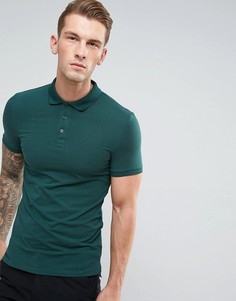 Обтягивающее поло ASOS - Зеленый