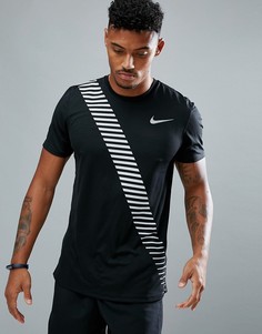 Черная футболка Nike Running Breathe Rapid 858155-010 - Черный