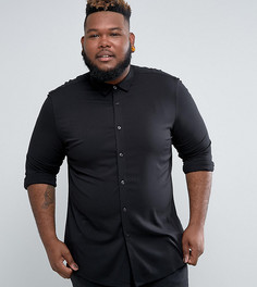 Черная рубашка скинни из вискозы ASOS PLUS - Черный