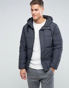 Дутая куртка с капюшоном Selected Homme - Серый