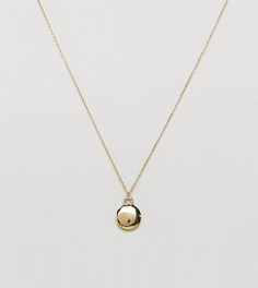 Золотистое ожерелье с овальной подвеской DesignB London эксклюзивно для ASOS - Золотой