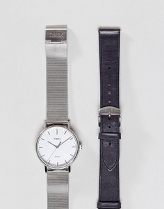 Часы со сменным ремешком Timex Fairfield - Серебряный