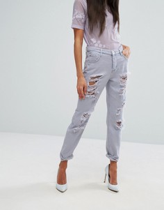 Розовые джинсы бойфренда River Island - Розовый