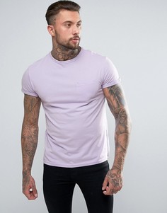 Фиолетовая футболка с отворотами на рукавах River Island - Фиолетовый