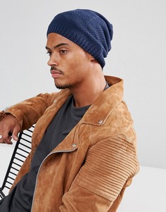 Темно-синяя шапка-бини ASOS - Темно-синий