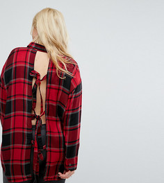 Рубашка в клетку с бантами на спине River Island Plus - Мульти