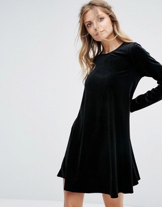 Бархатное свободное платье Glamorous - Черный