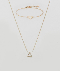 Золотистый браслет и ожерелье ASOS - Мульти