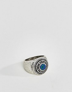 Серебристое кольцо с бирюзой ASOS - Серебряный
