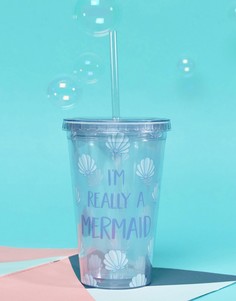 Стакан с надписью Im Really Mermaid Sass &amp; Belle - Мульти