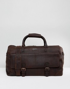 Большая коричневая кожаная сумка British Belt Co - Коричневый