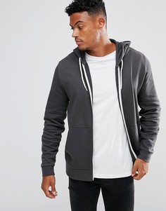 Худи черного цвета на молнии ASOS - Черный