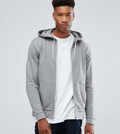 Серый худи на молнии ASOS TALL - Серый