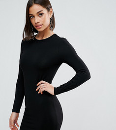 Облегающее платье мини с длинными рукавами ASOS PETITE - Черный