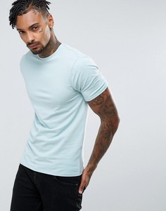 Зеленая облегающая футболка River Island - Зеленый