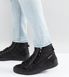 Кожаные кроссовки с петелькой Diesel - Черный