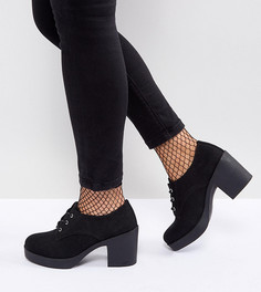 Туфли на каблуке для широкой стопы со шнуровкой ASOS OFFERING - Черный
