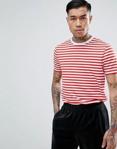 Футболка в красно-белую полоску ASOS - Красный
