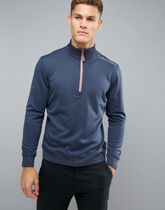 Свитшот с логотипом и молнией до груди Calvin Klein Golf - Темно-синий