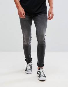 Супероблегающие черные джинсы ASOS - Черный