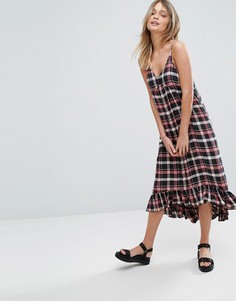 Платье миди в клетку River Island - Мульти