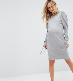 Вязаное платье с пышными плечами ASOS Maternity - Розовый