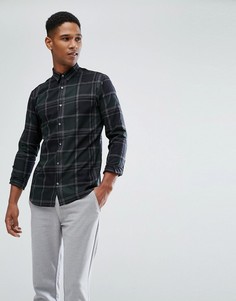 Облегающая рубашка в клетку Jack &amp; Jones - Зеленый