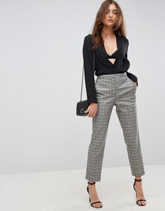 Узкие брюки в ломаную клетку ASOS Tailored - Мульти