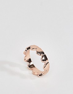 Кольцо с сердцем ASOS - Медный