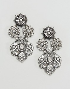 Серьги с цветочной отделкой ALDO Doring - Серебряный