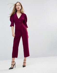 Чайный комбинезон с широкими брюками ASOS - Фиолетовый