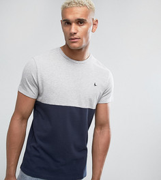Темно-синяя футболка узкого кроя из пике в стиле колор блок Jack Wills Devonshire - Темно-синий