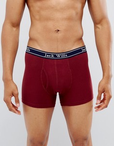 Бордовые боксеры-брифы с логотипом Jack Wills Bridley - Красный