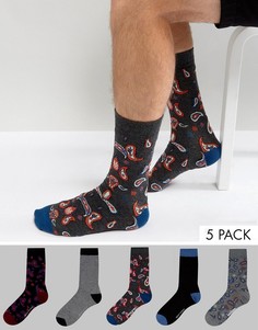 Подарочный набор из 5 пар носков Ben Sherman - Мульти