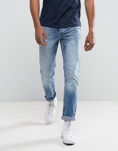 Джинсы слим с рваной отделкой River Island - Синий