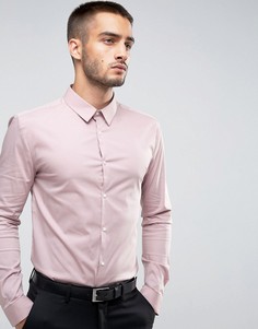 Розовая рубашка обтягивающего кроя River Island - Розовый