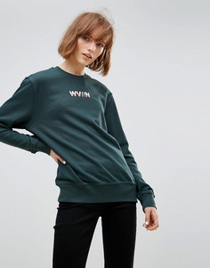 Свитер с вышивкой Waven Malene Unisex - Зеленый