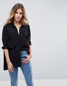 Рубашка свободного кроя ASOS - Черный