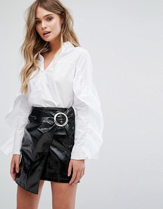 Рубашка с оборками на рукавах River Island - Белый