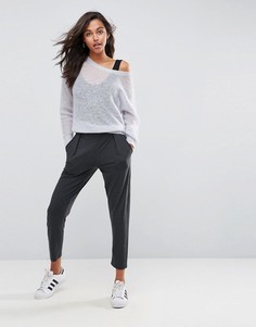 Широкие трикотажные брюки ASOS Ultimate - Серый