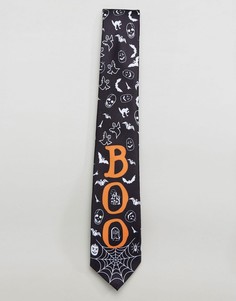 Галстук с принтом Boo 7X HALLOWEEN - Синий