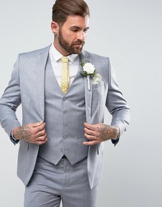 Синевато-серый узкий пиджак River Island - Синий
