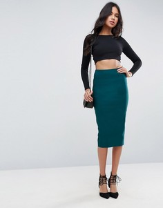 Длинная юбка-карандаш ASOS - Зеленый