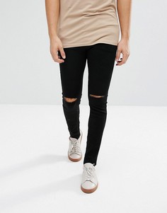 Джинсы скинни с дырками на коленях Jack &amp; Jones Intelligence - Черный