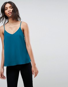 Свободный двухслойный топ ASOS - Синий