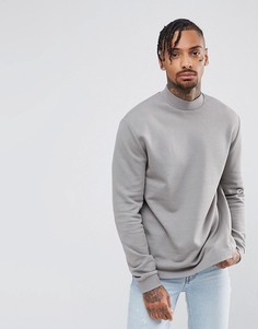Свитшот с высоким воротом ASOS - Серый