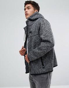 Худи черного цвета на молнии с флисовой подкладкой Abercrombie &amp; Fitch - Черный
