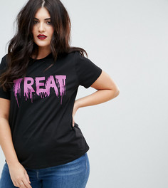 Футболка с принтом Trick Or Treat ASOS CURVE HALLOWEEN - Черный